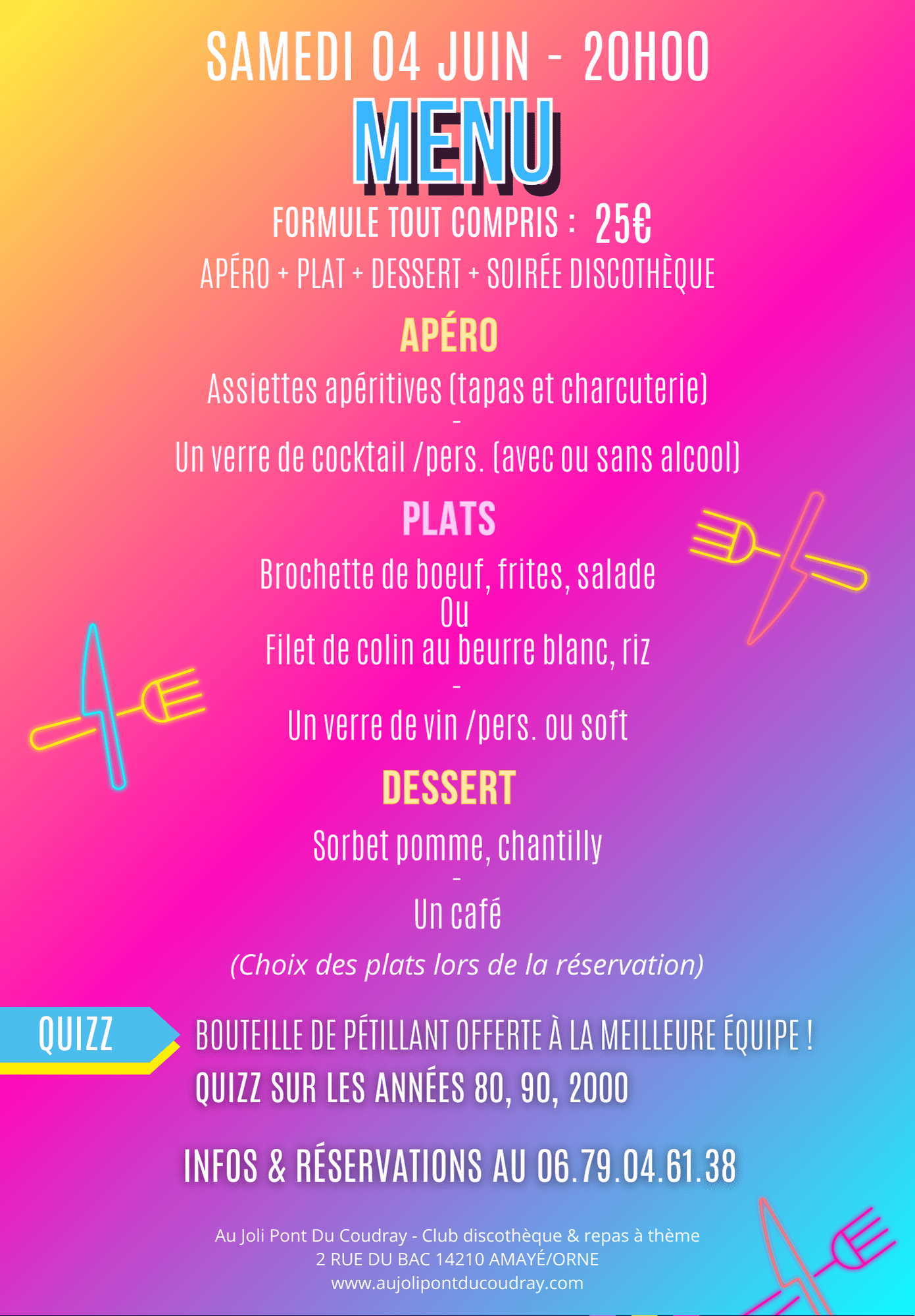 06-04-22 Menu fièvre du samedi soir 06-04-22 Menu fièvre du samedi soir