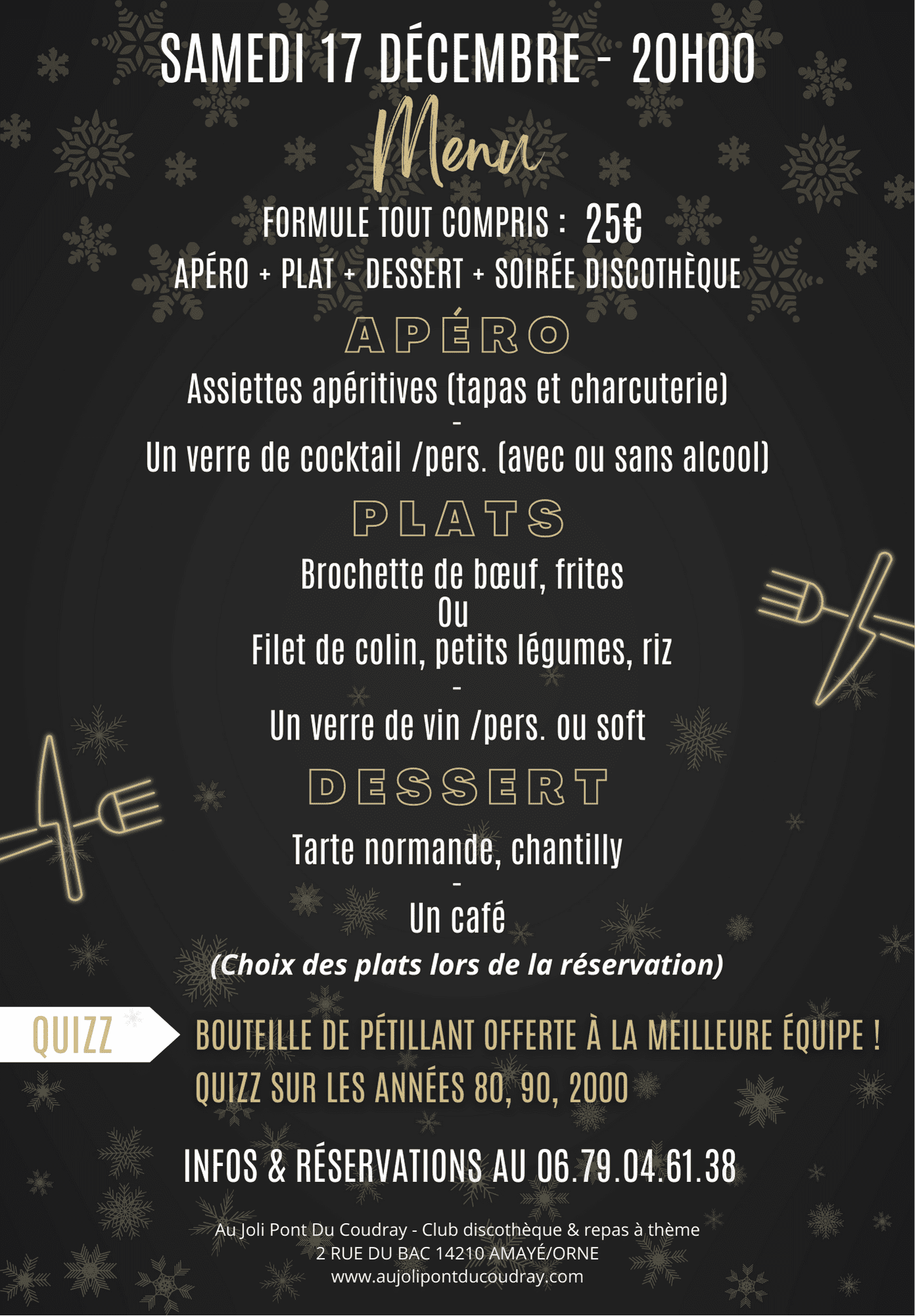 22-12-17 Menu Disco night 22-12-17 Menu Disco night