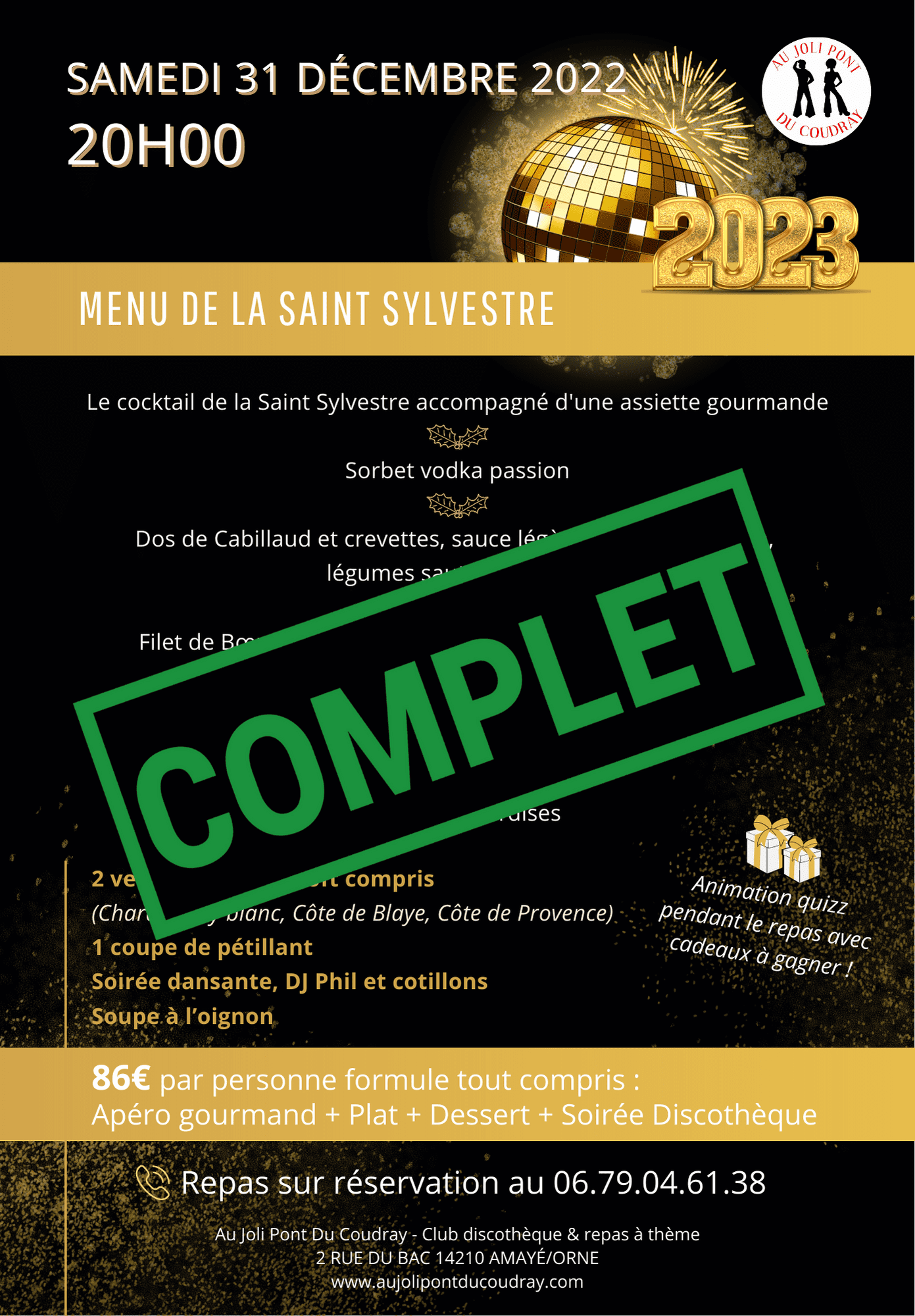 22-12-31 Menu New Year 2023 AJPDC Complet 22-12-31 Menu New Year 2023 AJPDC Complet