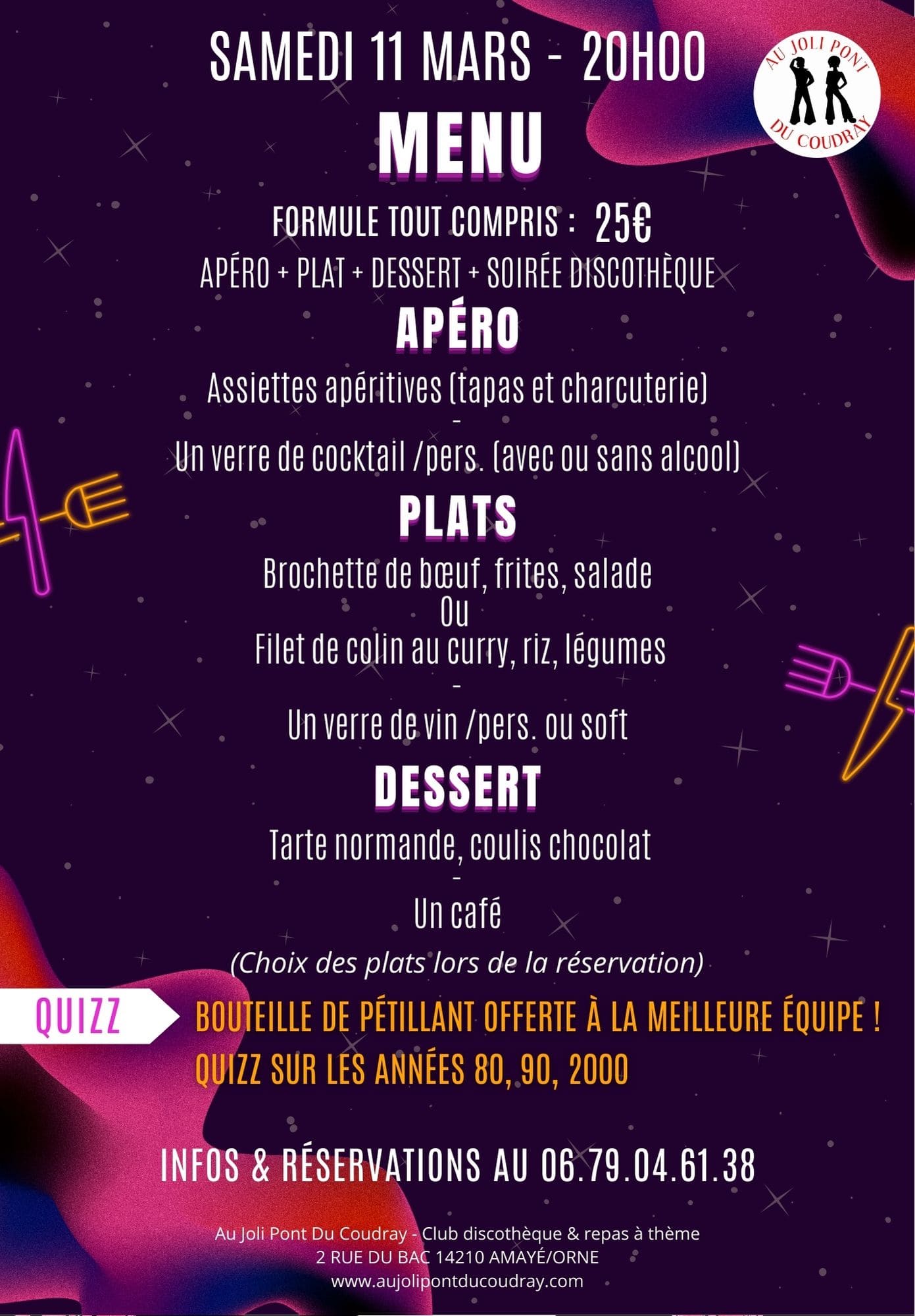 23-03-11 Menu Génération Cloclo 23-03-11 Menu Génération Cloclo