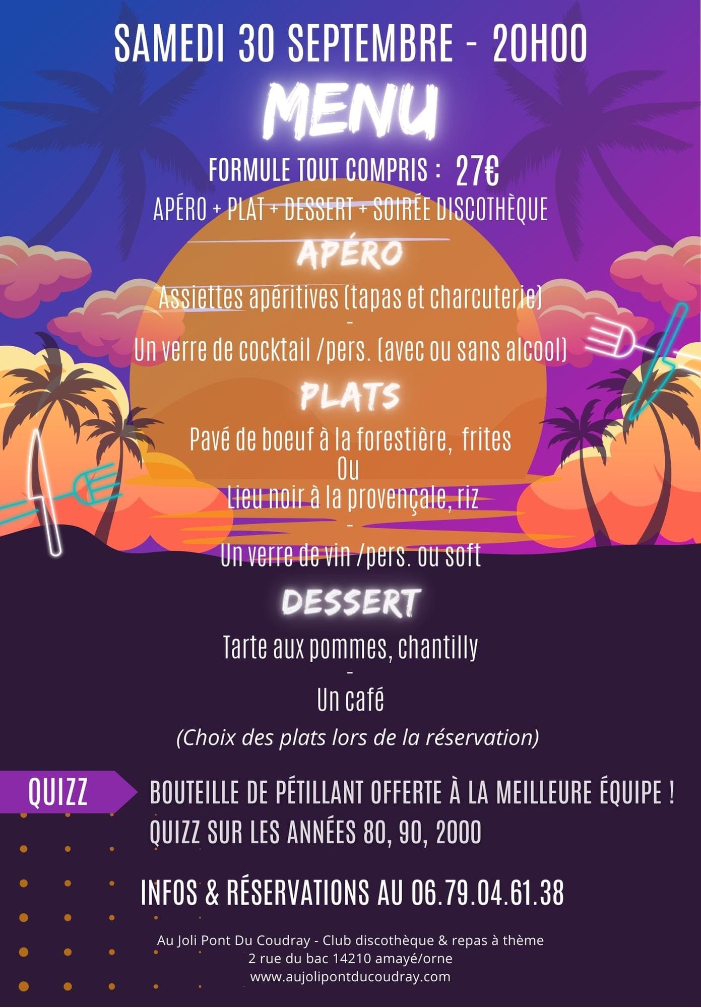 23-09-30 Menu Génération 80 23-09-30 Menu Génération 80