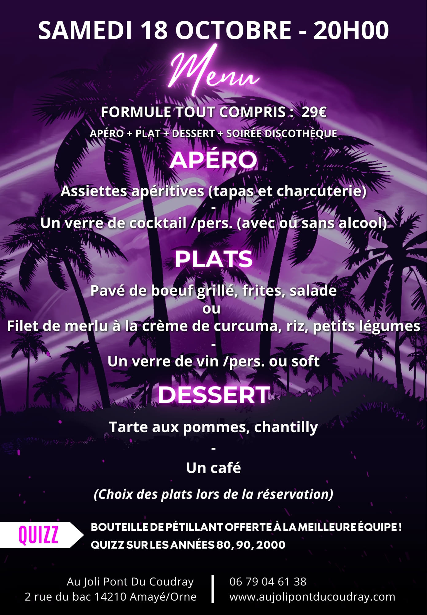 25-10-18 Menu Disco Party