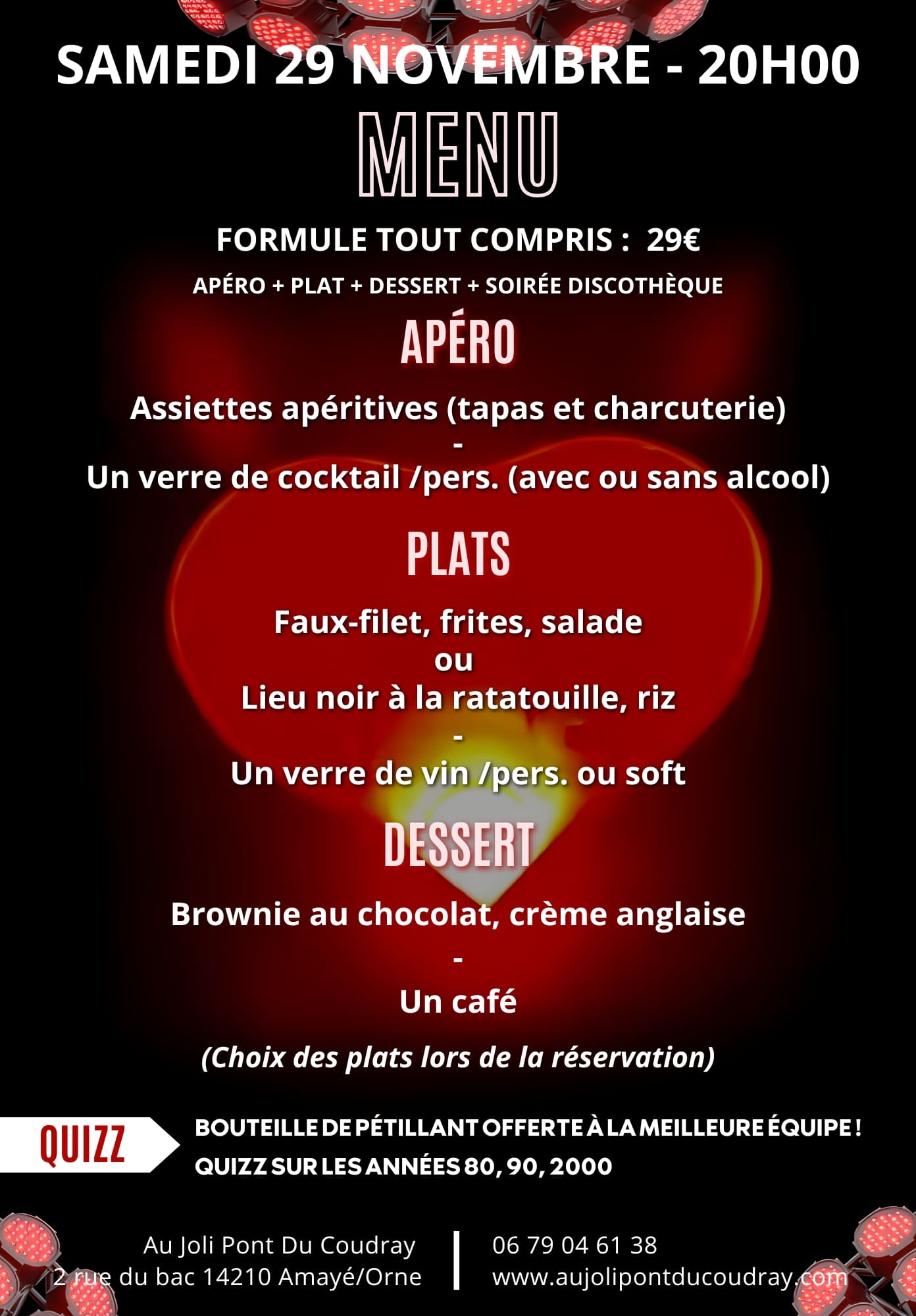 25-11-29 Menu Fièvre du samedi soir