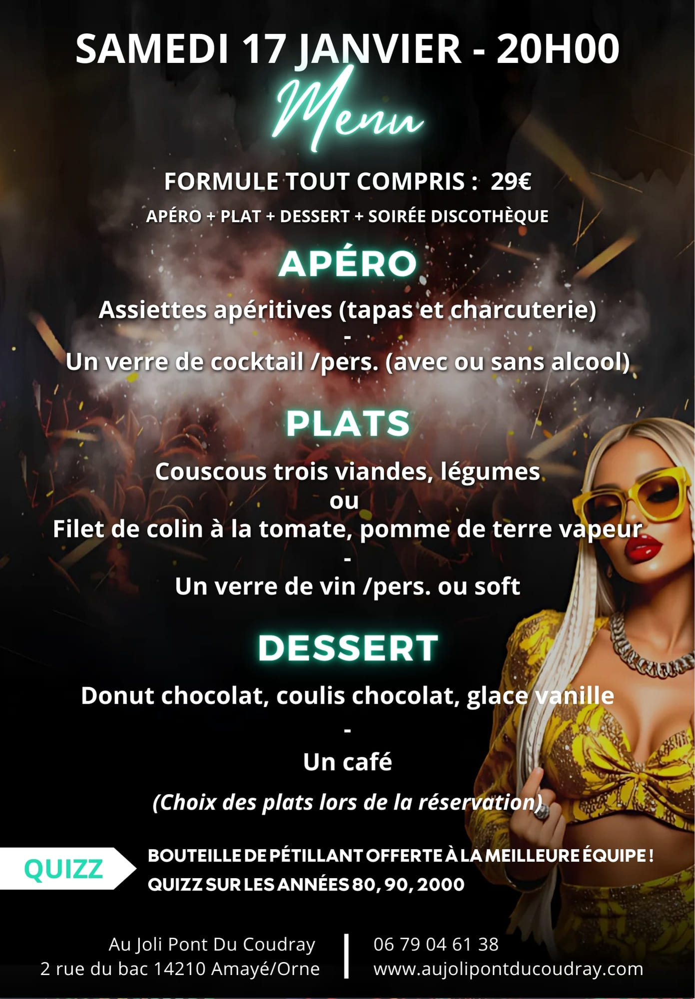 26-01-17 Menu Night Club party