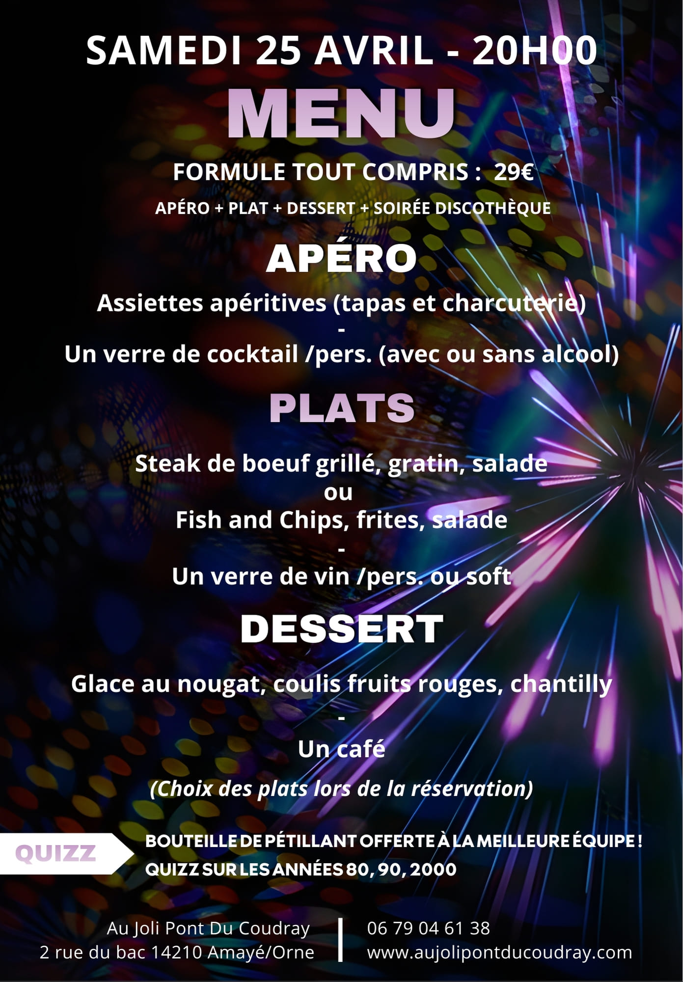 26-04-25 Dance Party menu