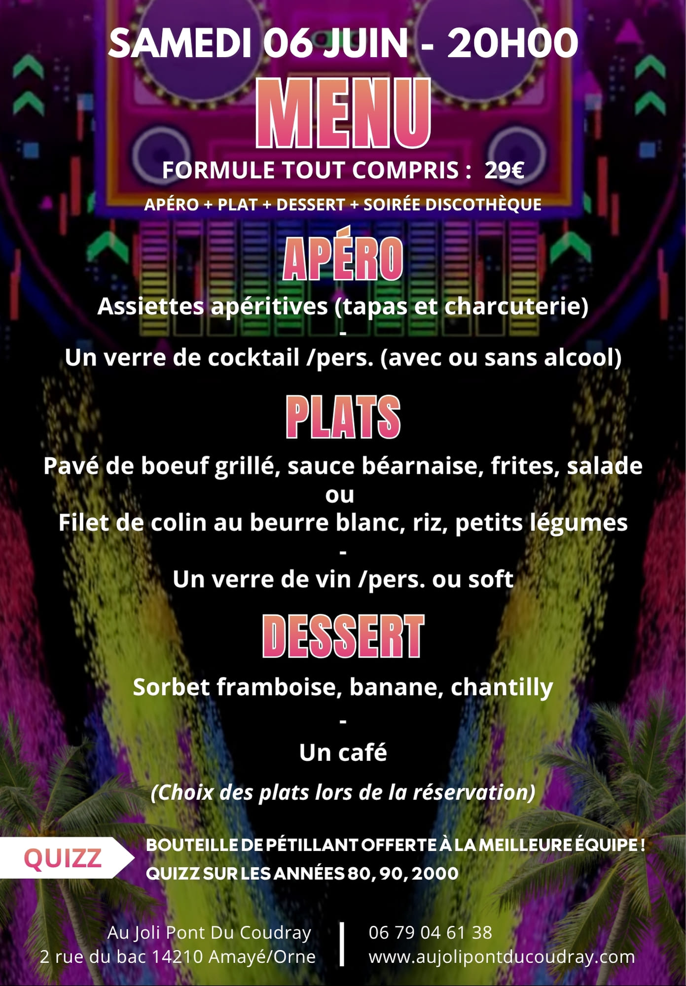 26-06-06 Boum Party Menu