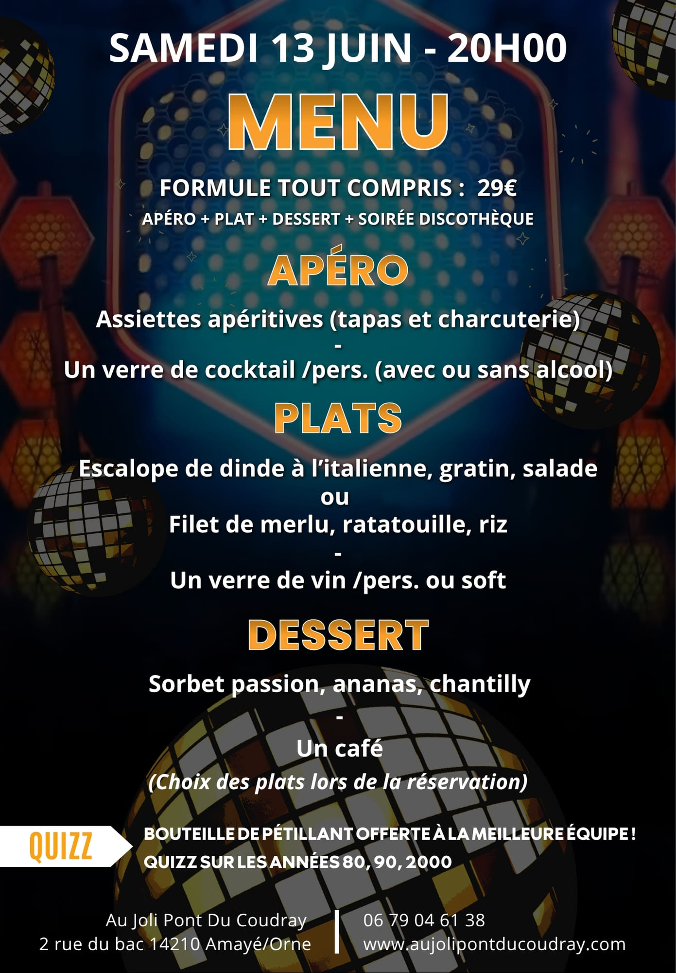 26-06-13 Dance Party Menu