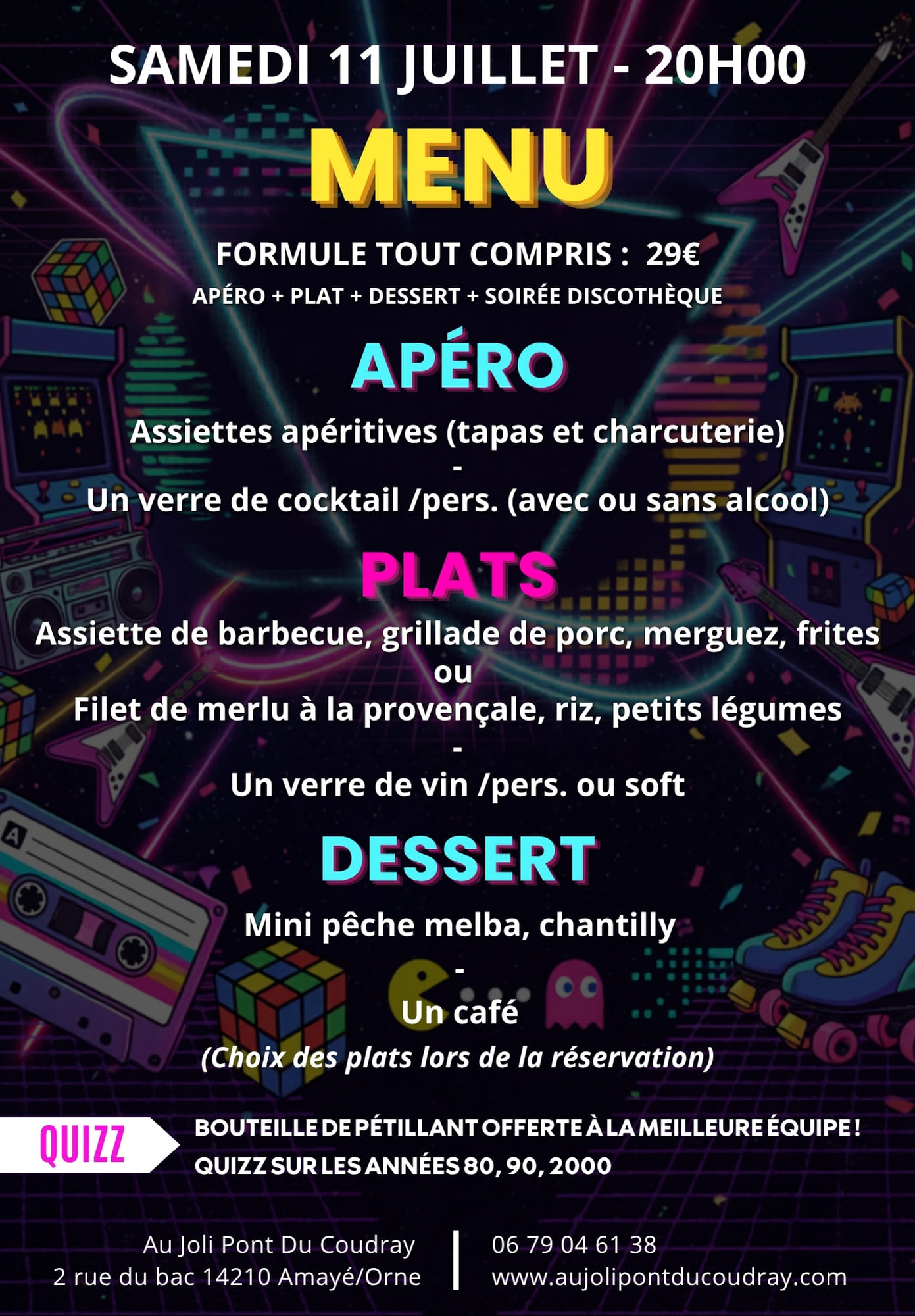 26-07-11 Back to the 80s Menu