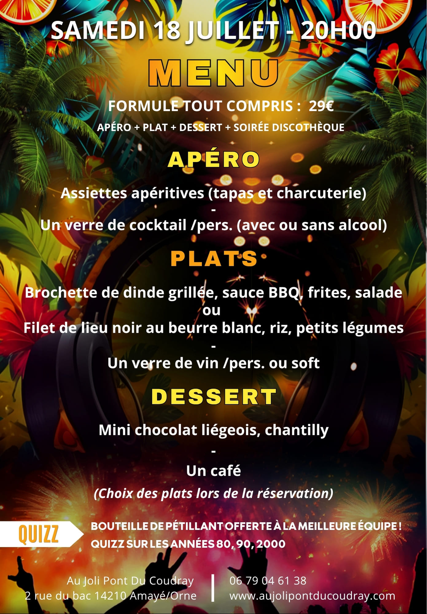 26-07-18 Summer party Menu
