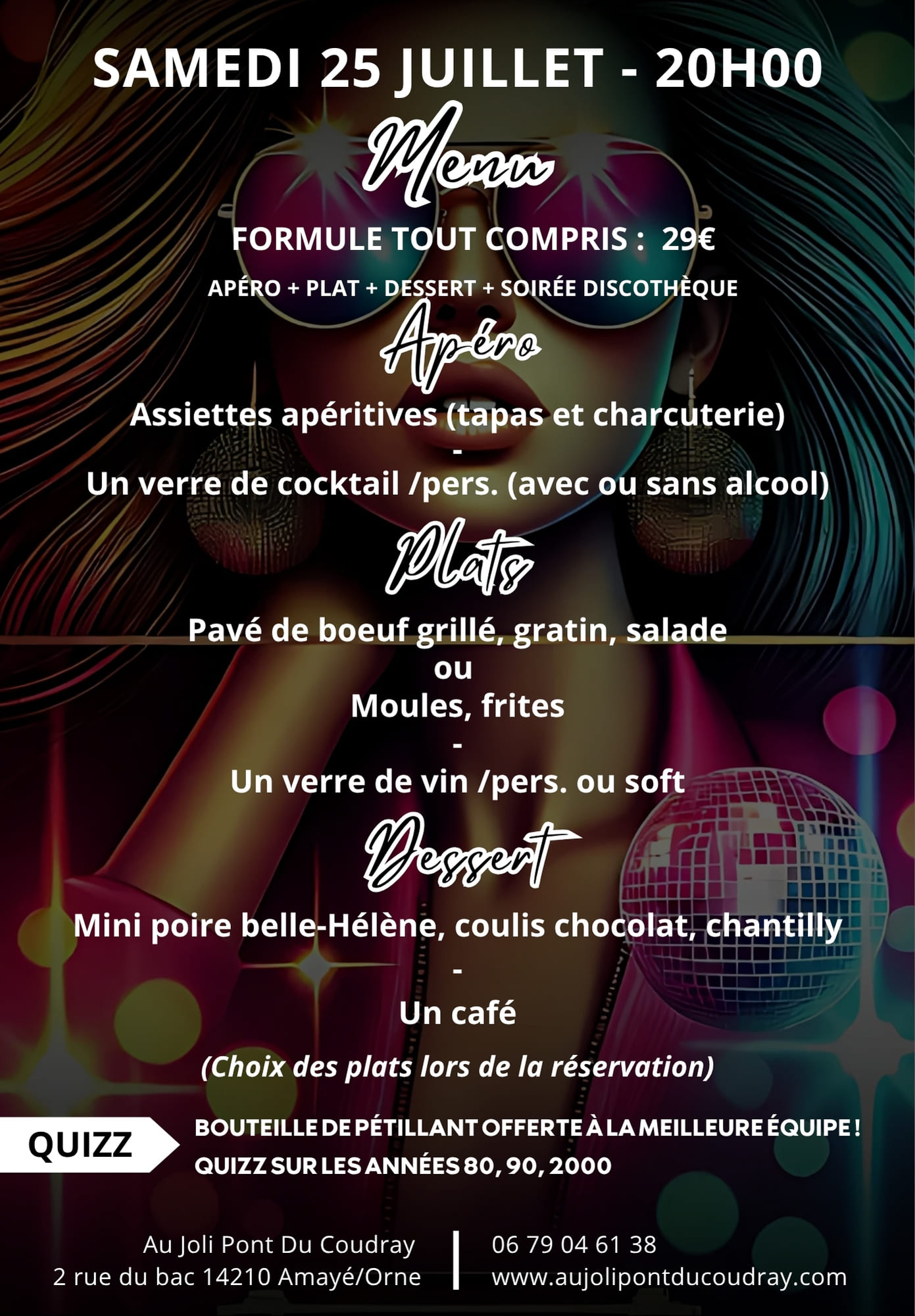 26-07-25 Disco party Menu