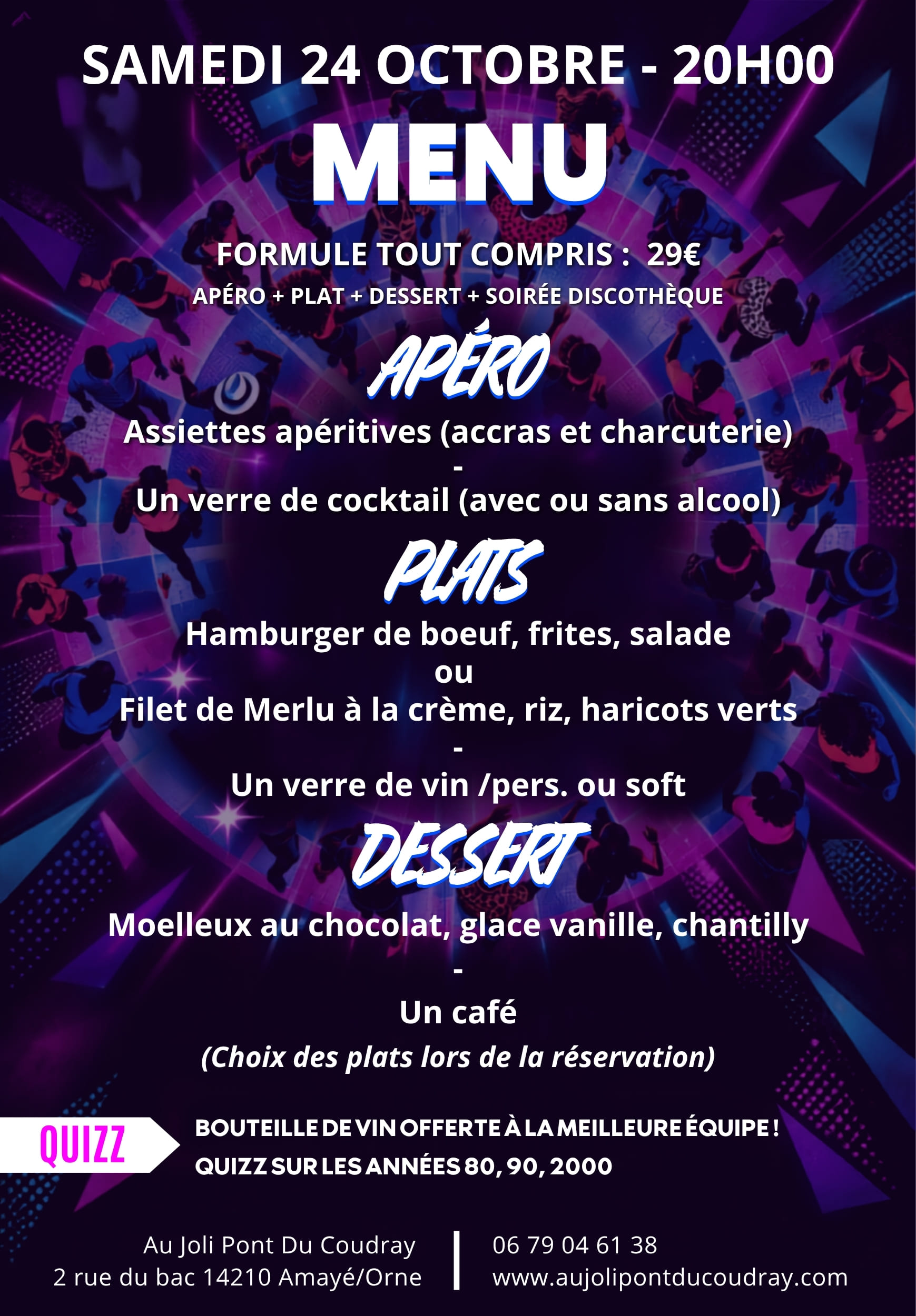 26-10-24 Nuit du Disco Menu